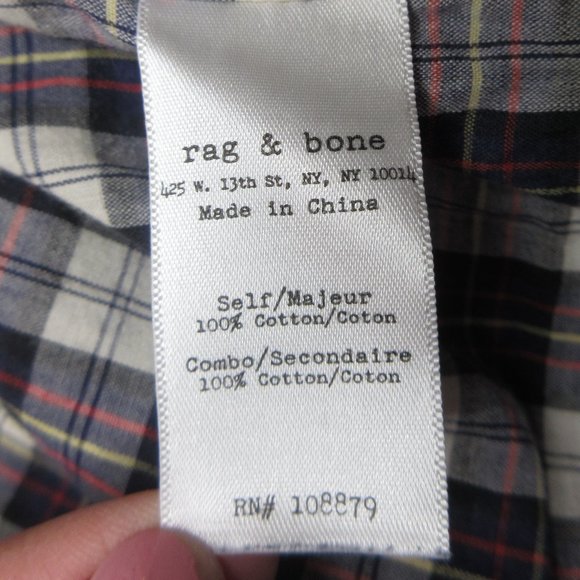 Rag & Bone tailored workwear Button Down Shirt S - Picture 5 of 8